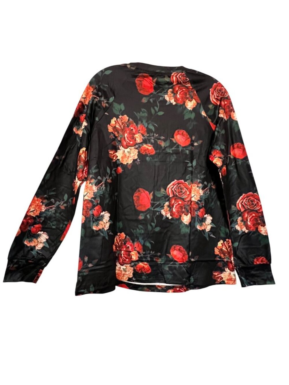 Zeagoo Fall Womens Floral Long Sleeve Top Loose Fit Casual Dressy Size Small - Picture 3 of 13